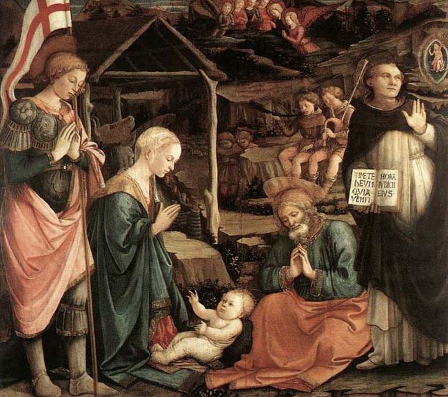 Fra Filippo Lippi Adoration of the Child with Saints Germany oil painting art